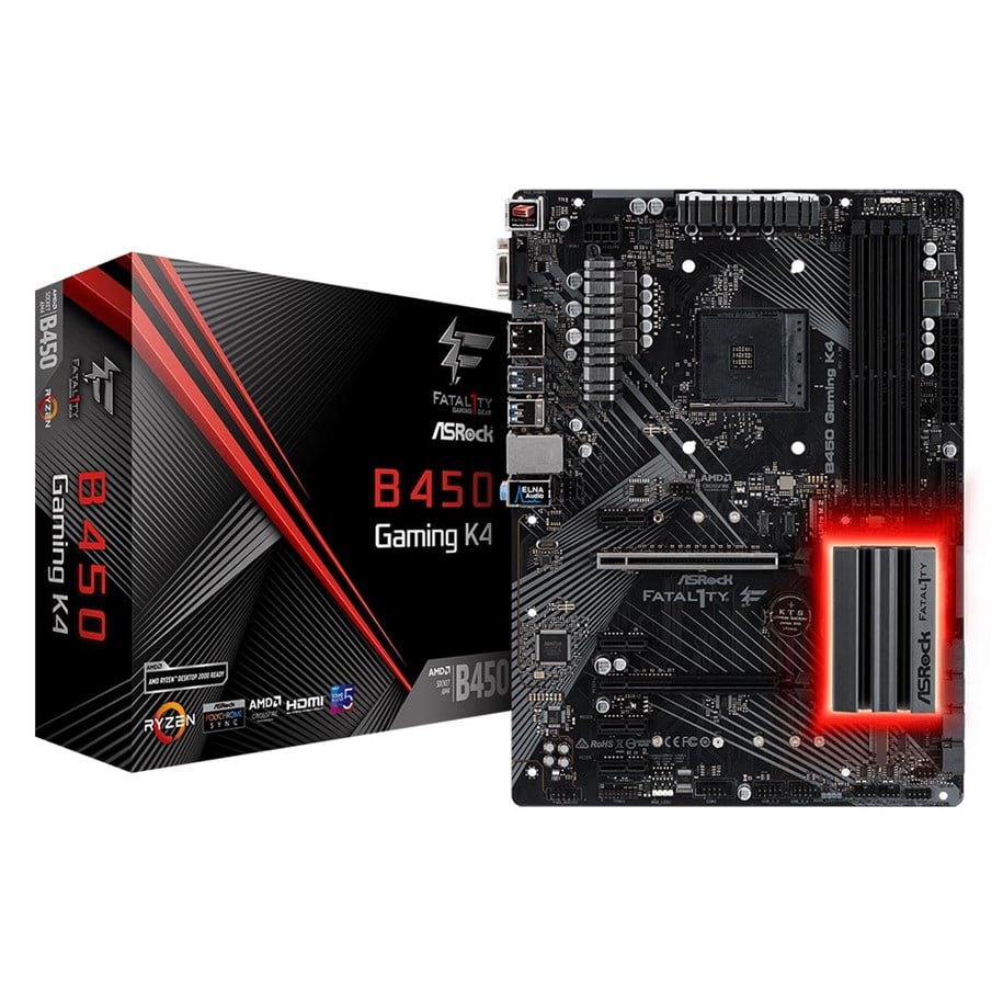 Bundkort - ASRock Fatal1ty B450 Gaming K4 Bundkort - AMD B450 - AMD AM4 - DDR4 RAM - ATX - 90-MXB8A0-A0UAYZ