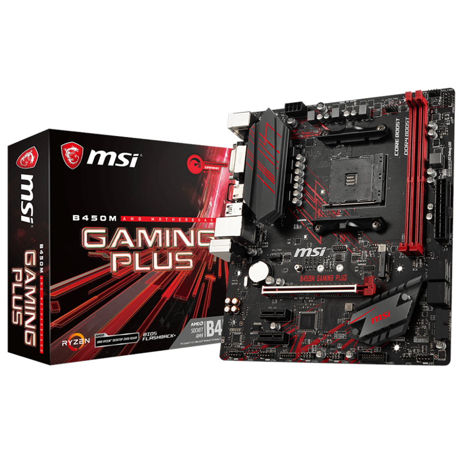 Bundkort - MSI B450M GAMING PLUS Bundkort - AMD B450 - AMD AM4 socket - DDR4 RAM - Micro-ATX - B450M GAMING PLUS