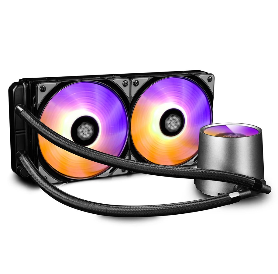 CPU Køler - DeepCool Castle 240 RGB - CPU Vandkøling - Max 30 dBA - DP-GS-H12L-CSL240RGB