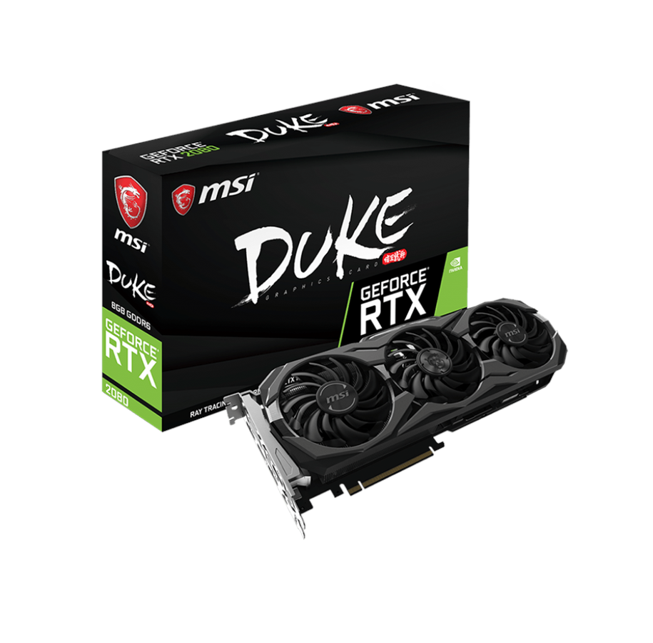 Grafikkort - MSI GeForce RTX 2080 DUKE OC - 8GB GDDR6 RAM - Grafikkort - RTX 2080 DUKE 8G OC