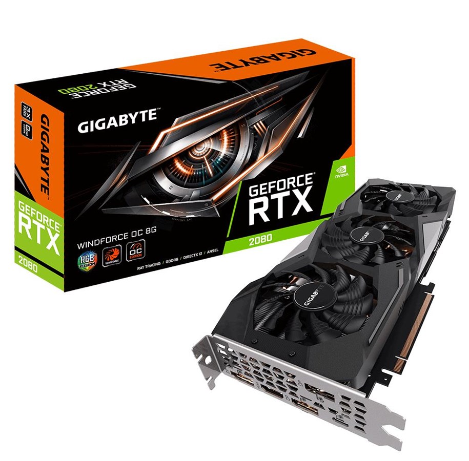Grafikkort - GIGABYTE GeForce RTX 2080 WindForce OC - 8GB GDDR6 RAM - Grafikkort - GV-N2080WF3OC-8GC