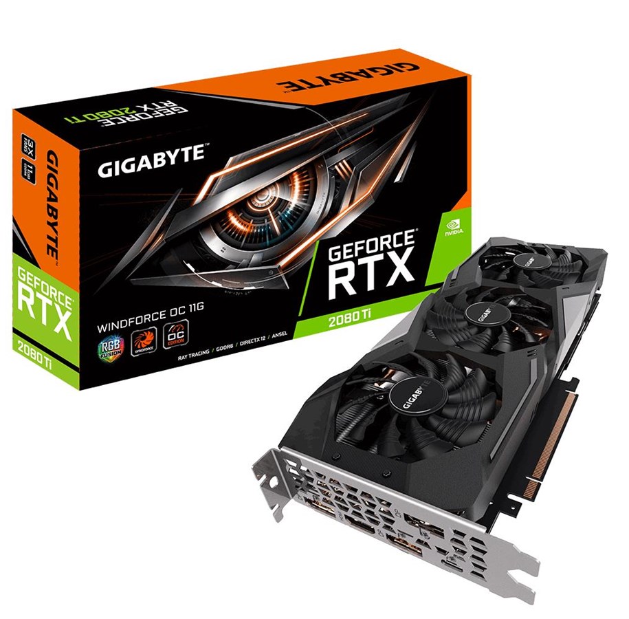 Grafikkort - GIGABYTE GeForce RTX 2080 Ti WindForce OC - 11GB GDDR6 RAM - Grafikkort - GV-N208TWF3OC-11GC