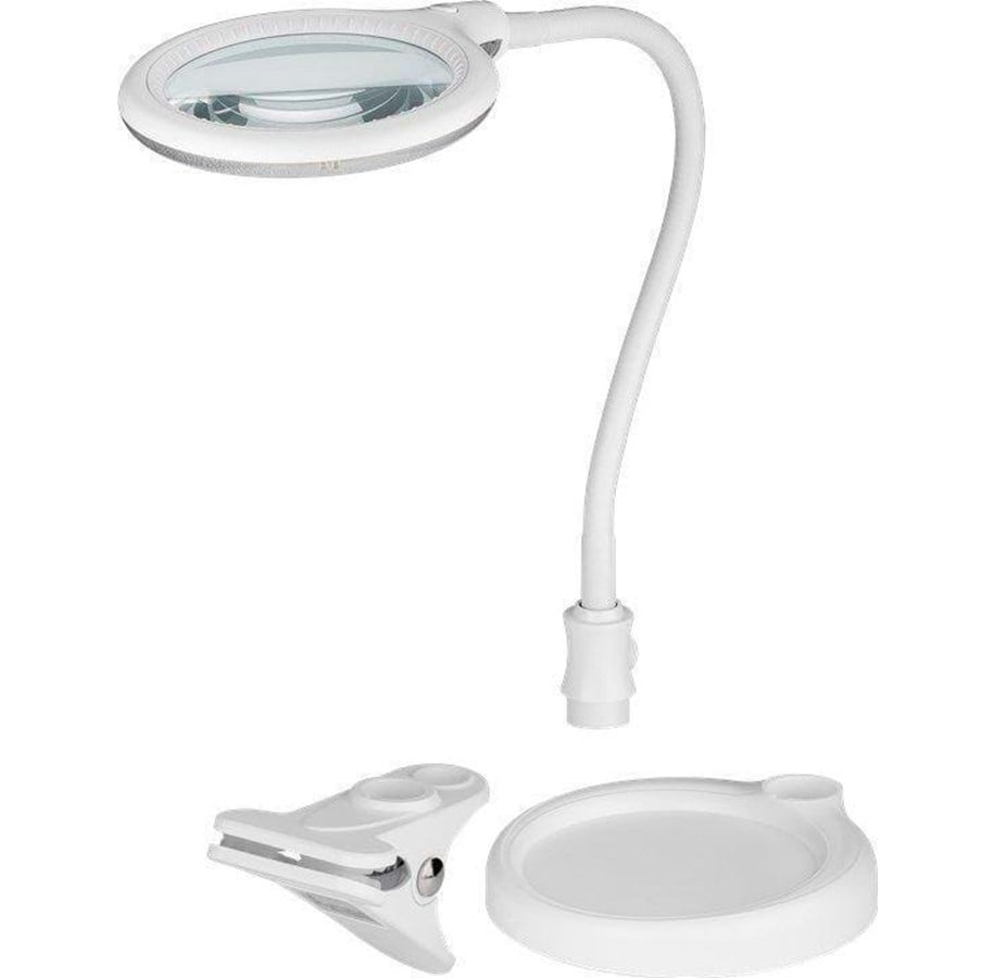 Lupper - Fixpoint LED table and clip magnifer lamp 6 W white 1.5 - 4040849448720