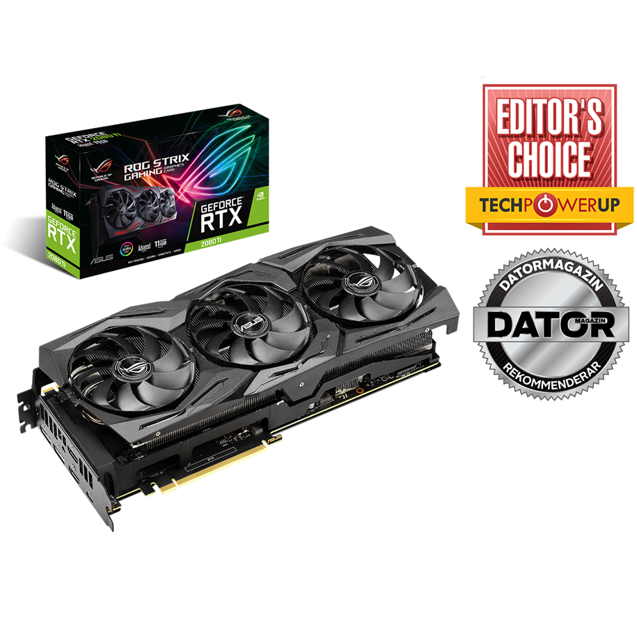 Grafikkort - ASUS GeForce RTX 2080 Ti Advanced - 11GB GDDR6 RAM - Grafikkort - 90YV0CC1-M0NM00