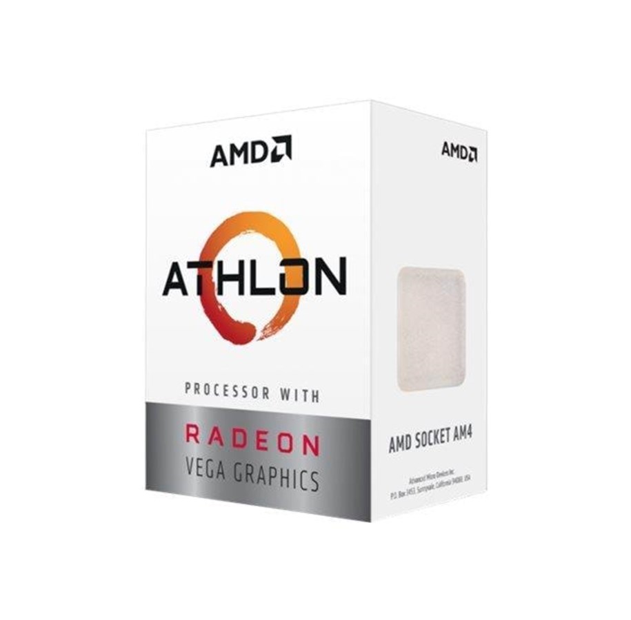 CPU - AMD Athlon 200GE CPU - 2 kerner - 3.2 GHz - AMD AM4 - AMD Boxed (med køler) - YD200GC6FBBOX