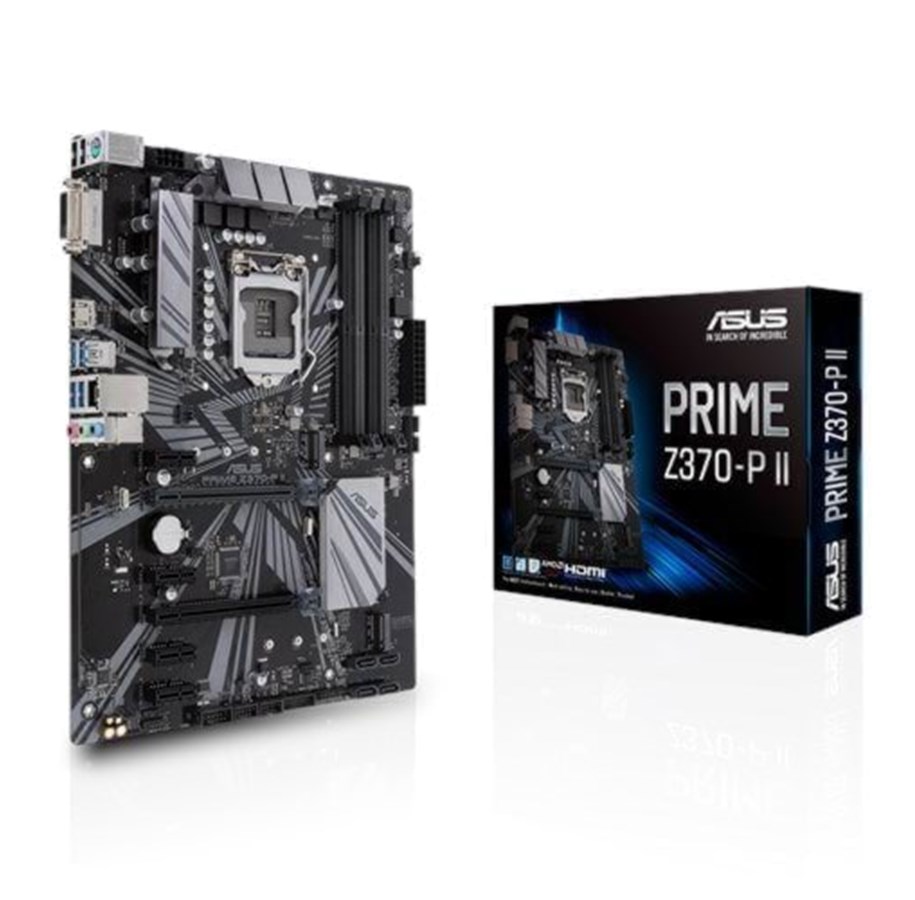 Bundkort - ASUS PRIME Z370-P II Bundkort - Intel Z370 - Intel LGA1151 socket - DDR4 RAM - ATX - 90MB0ZZ0-M0EAY0
