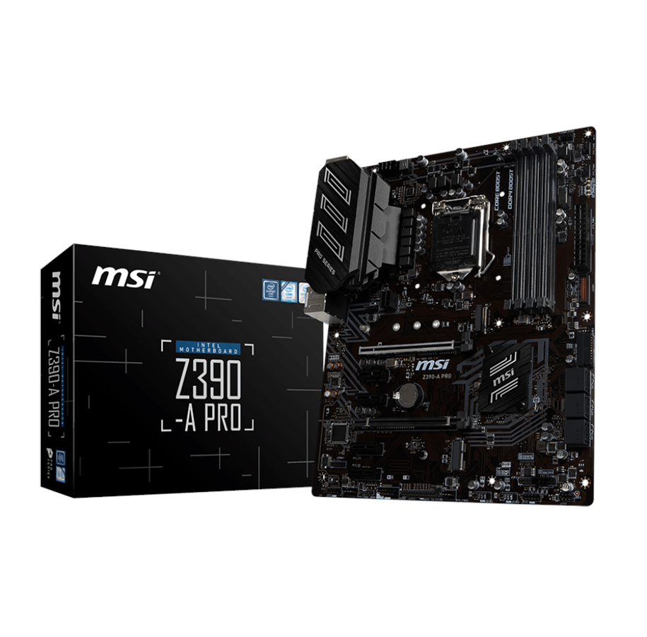 Bundkort - MSI Z390-A PRO Bundkort - Intel Z390 - Intel LGA1151 socket - DDR4 RAM - ATX - Z390-A PRO
