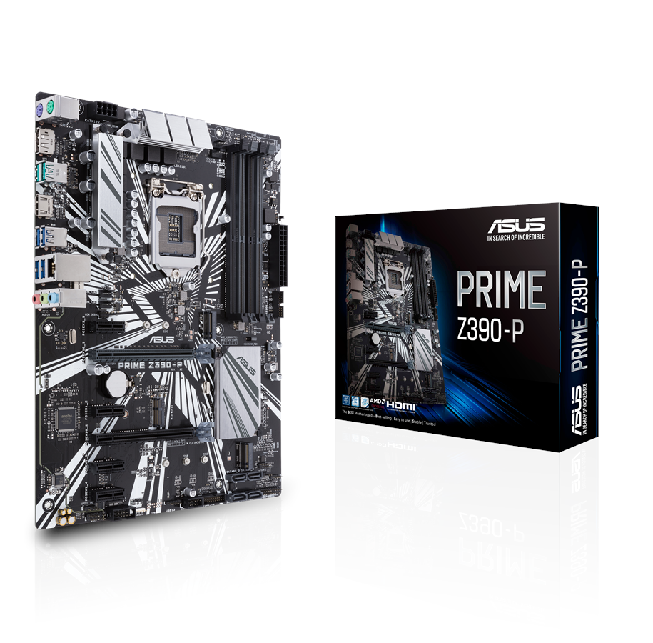 Bundkort - ASUS PRIME Z390-P Bundkort - Intel Z390 - Intel LGA1151 socket - DDR4 RAM - ATX - 90MB0XX0-M0EAY0