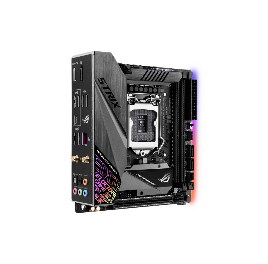 Bundkort - ASUS ROG STRIX Z390-I GAMING Bundkort - Intel Z390 - Intel LGA1151 socket - DDR4 RAM - Mini-ITX - 90MB0YB0-M0EAY0