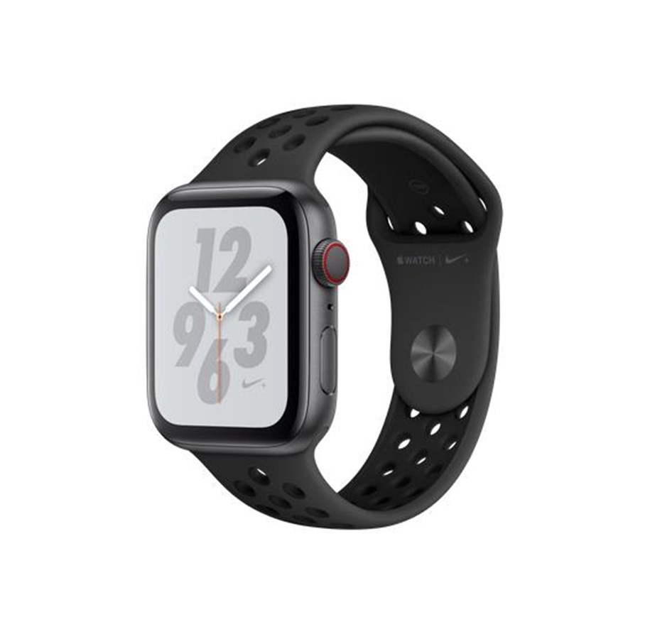Smartwatch & Sportsur - Apple Watch Nike+ Series 4 (GPS + Cellular) 44mm - Space Grey Alu with Antracit/Black Nike Sport Band - MTXM2KS/A