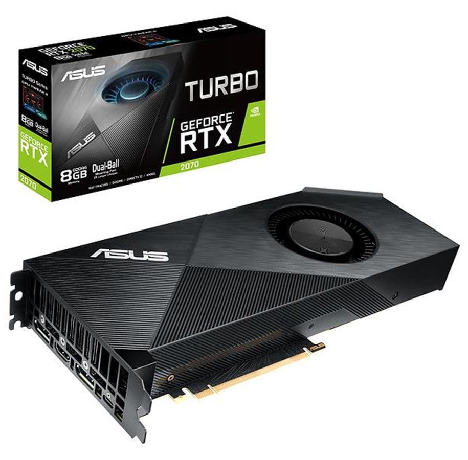 Grafikkort - ASUS GeForce RTX 2070 Turbo - 8GB GDDR6 RAM - Grafikkort - 90YV0C80-M0NA00