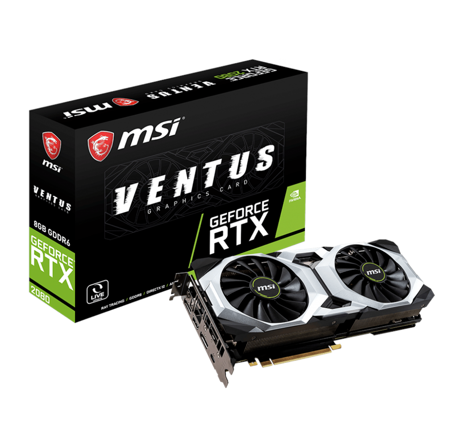 Grafikkort - MSI GeForce RTX 2080 VENTUS - 8GB GDDR6 RAM - Grafikkort - RTX 2080 VENTUS 8G