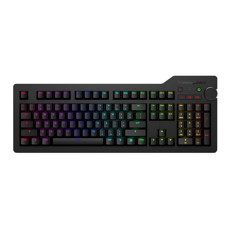 Tastatur - Das Keyboard 4Q Professional MX Brown RGB - NO - Tastatur - Nordisk - Sort - DKPKD4RP0MNS0NOX