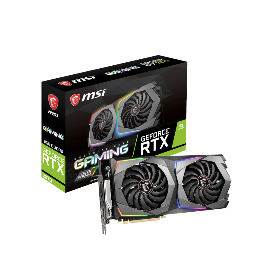 Grafikkort - MSI GeForce RTX 2070 GAMING - 8GB GDDR6 RAM - Grafikkort - RTX 2070 GAMING 8G