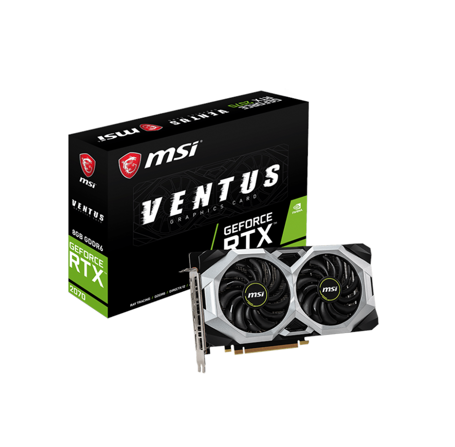Grafikkort - MSI GeForce RTX 2070 VENTUS - 8GB GDDR6 RAM - Grafikkort - RTX 2070 VENTUS 8G