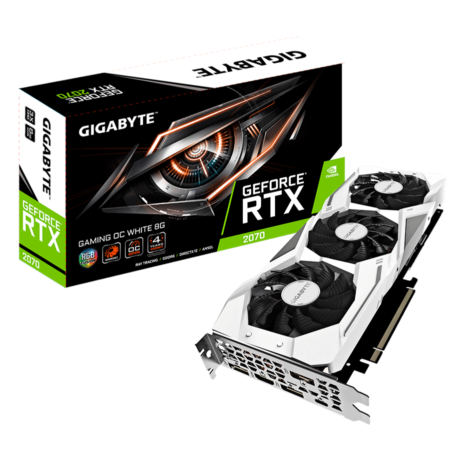 Grafikkort - GIGABYTE GeForce RTX 2070 GAMING OC White - 8GB GDDR6 RAM - Grafikkort - GV-N2070GAMINGOC WHITE-8GC