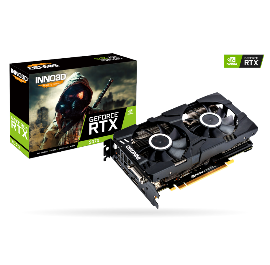 Grafikkort - Inno3D GeForce RTX 2070 Twin X2 - 8GB GDDR6 RAM - Grafikkort - N20702-08D6-1160VA22