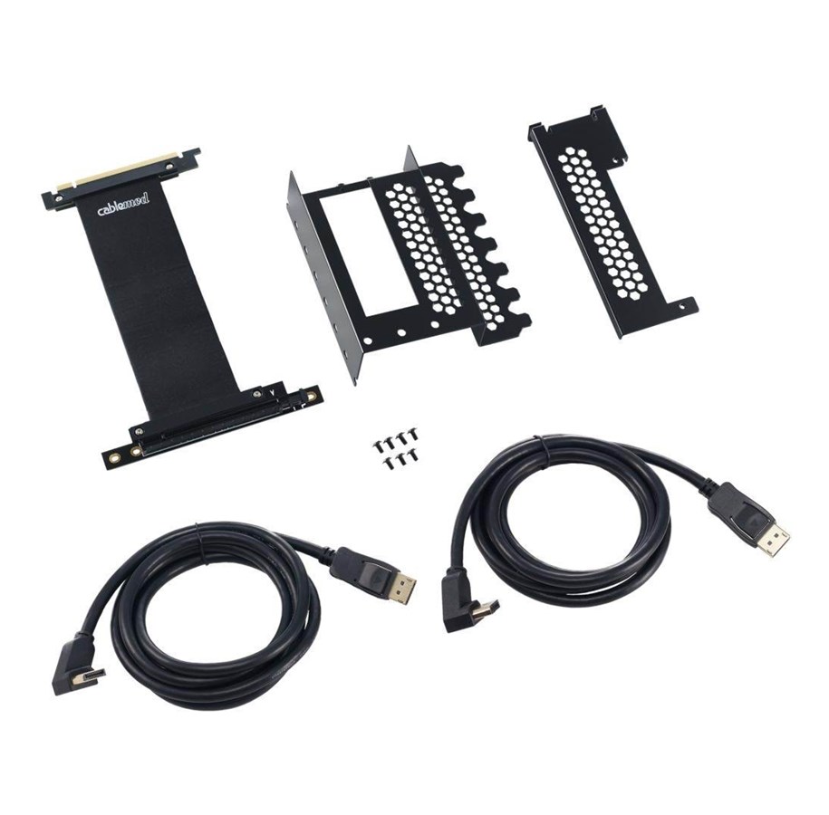 Kabinet Tilbehør - CableMod Vertical PCI-E Bracket - 2 x DisplayPort - CM-VPB-2DK-R
