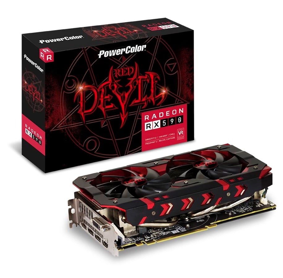 Grafikkort - PowerColor Radeon RX 590 Red Devil - 8GB GDDR5 RAM - Grafikkort - AXRX 590 8GBD5-3DH/OC