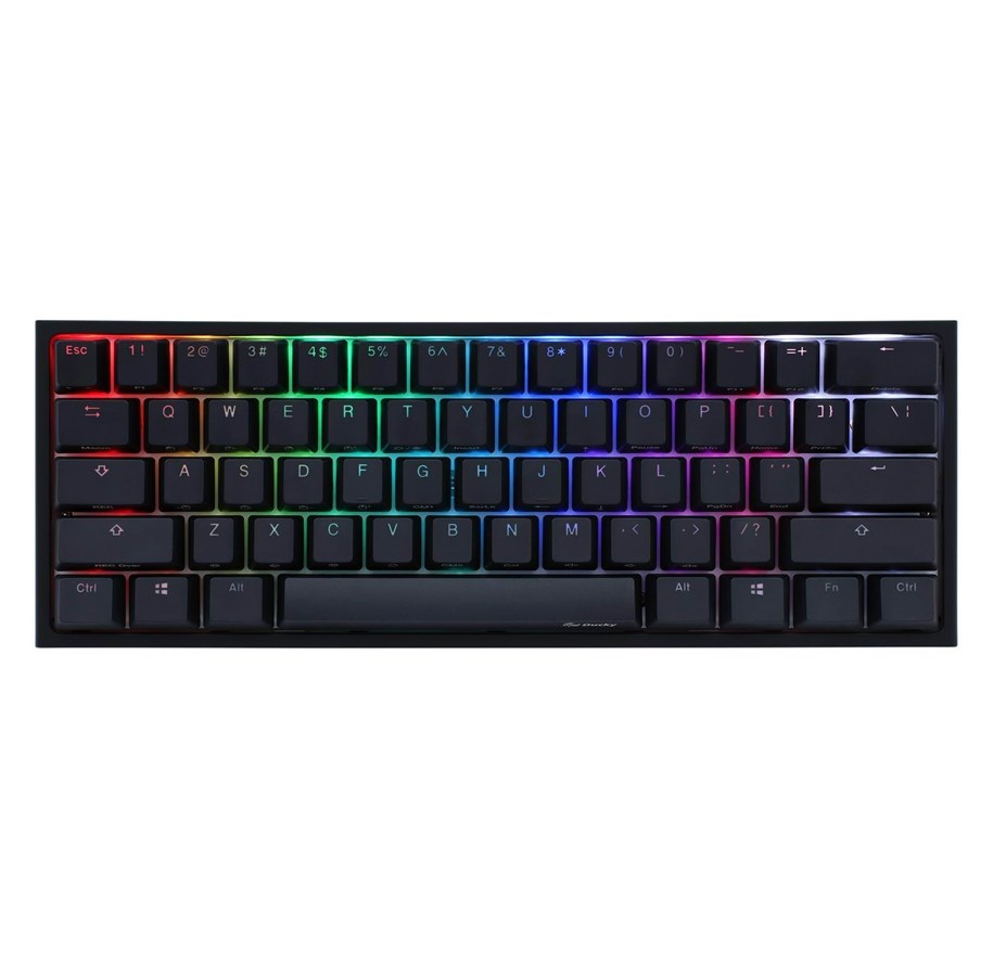 Tastatur - Ducky One 2 Mini - Cherry MX Black RGB - Gaming Tastatur - Uden Numpad - Nordisk - Sort - DKON1861ST-AFIPDAZT1