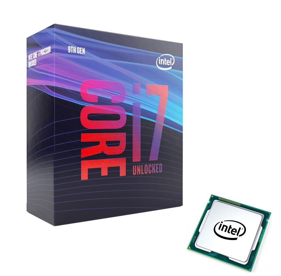 CPU - Intel Core i7-9700KF Coffee Lake S CPU - 8 kerner - 3.6 GHz - Intel LGA1151 - Intel Boxed (med køler) - BX80684I79700KF