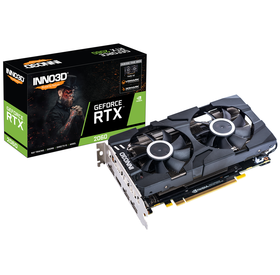 Grafikkort - Inno3D GeForce RTX 2060 Twin X2 - 6GB GDDR6 RAM - Grafikkort - N20602-06D6-1710VA23