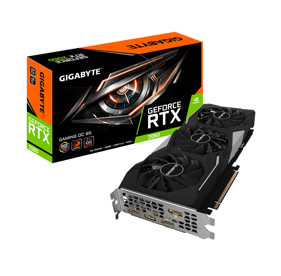 Grafikkort - GIGABYTE GeForce RTX 2060 GAMING OC - 6GB GDDR6 RAM - Grafikkort - GV-N2060GAMING OC-6GD