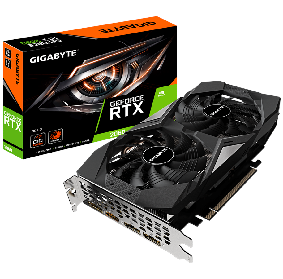 Grafikkort - GIGABYTE GeForce RTX 2060 OC - 6GB GDDR6 RAM - Grafikkort - GV-N2060OC-6GD 2.0