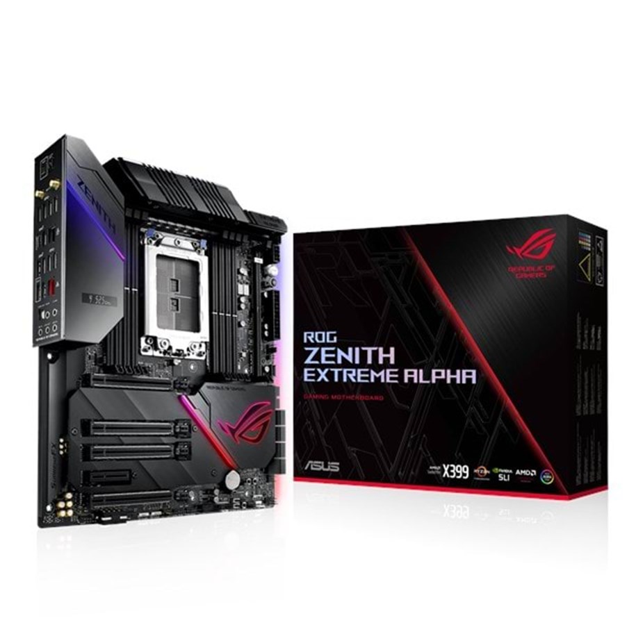 Bundkort - ASUS ROG ZENITH EXTREME ALPHA Bundkort - AMD X399 - AMD TR4 socket - DDR4 RAM - Extended ATX - 90MB10G0-M0EAY0