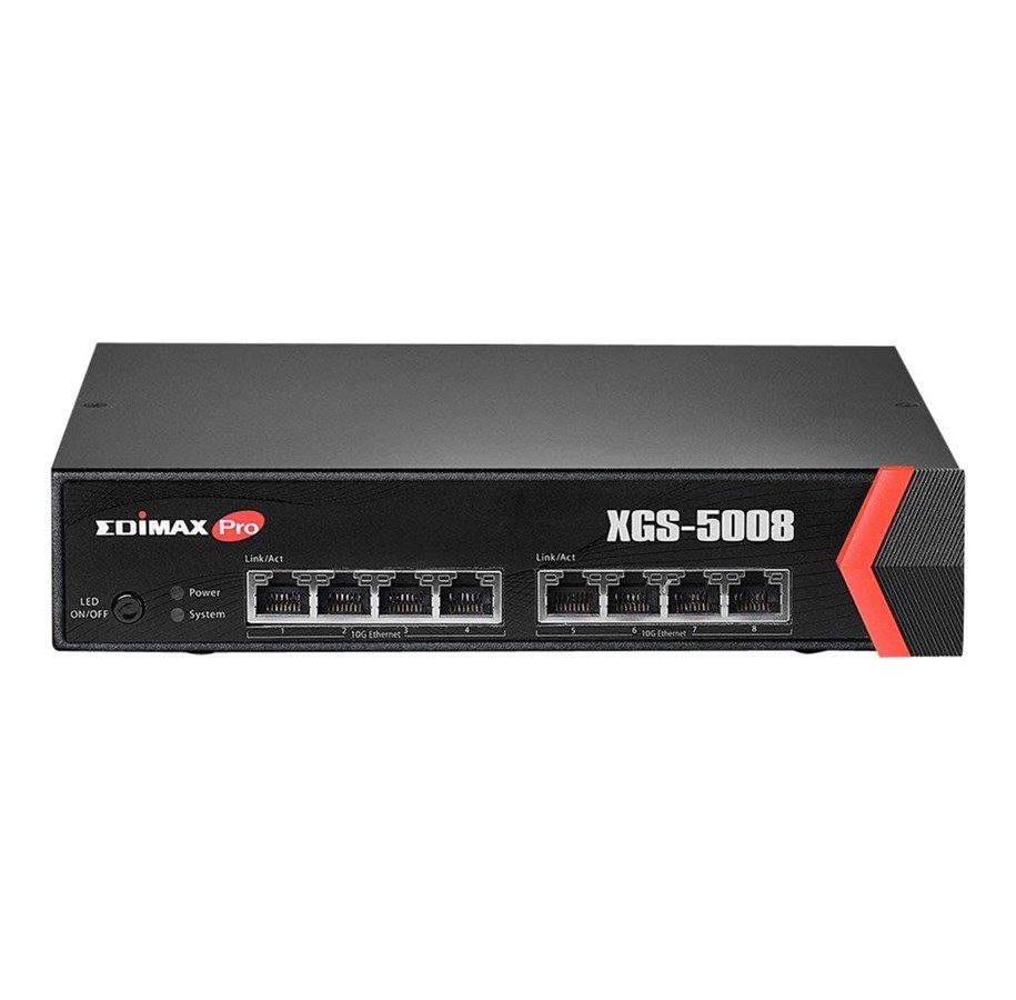 Switch - Edimax 8-Port 10GbE Web Smart Switch - XGS-5008