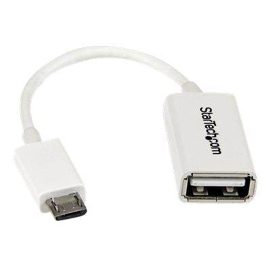 USB kabel - StarTech.com 5in White Micro USB to USB OTG Host Adapter M/F - USB adapter - 12.7 cm - UUSBOTGW