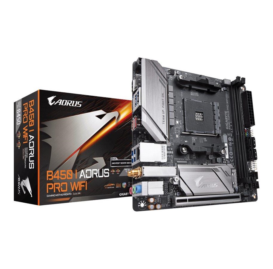 Bundkort - GIGABYTE B450 I AORUS PRO WIFI Bundkort - AMD B450 - AMD AM4 socket - DDR4 RAM - Mini-ITX - B450 I AORUS PRO WIFI
