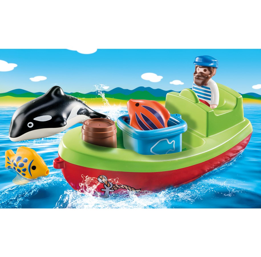Playmobil - Playmobil 1.2.3 - Fisker med båd - 70183