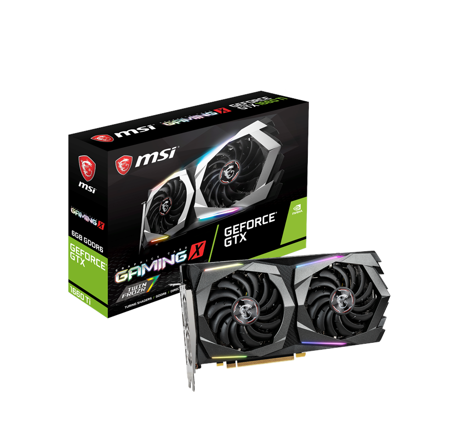 Grafikkort - MSI GeForce GTX 1660 Ti GAMING X - 6GB GDDR6 RAM - Grafikkort - GTX 1660 Ti GAMING X 6G