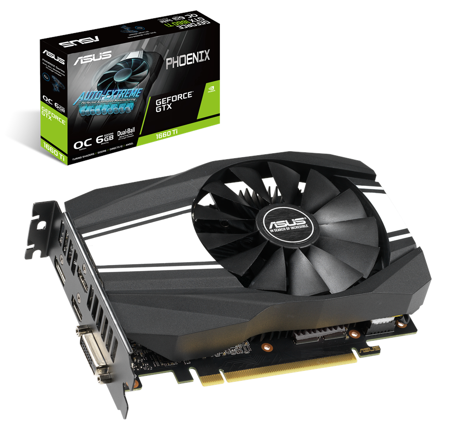 Grafikkort - ASUS GeForce GTX 1660 Ti Phoenix OC - 6GB GDDR6 RAM - Grafikkort - 90YV0CT0-M0NA00