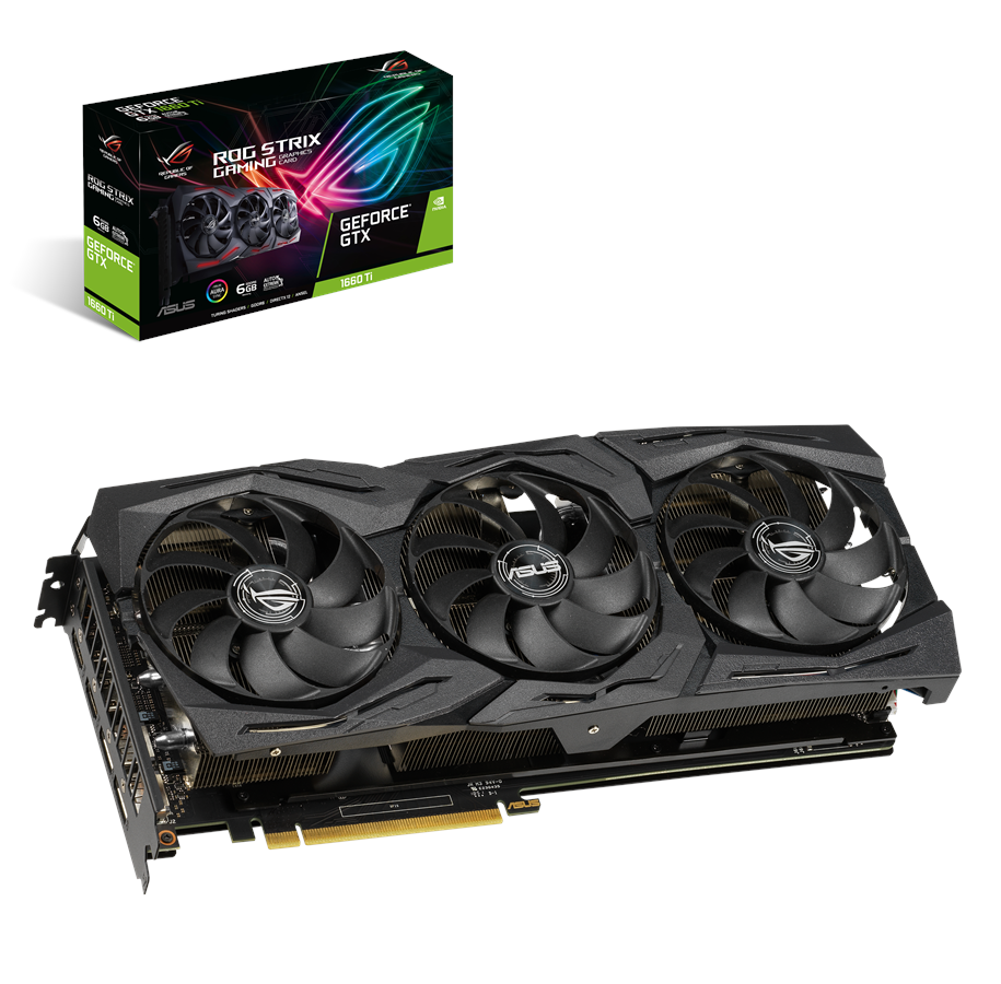 Grafikkort - ASUS GeForce GTX 1660 Ti ROG STRIX - 6GB GDDR6 RAM - Grafikkort - 90YV0CQ2-M0NA00