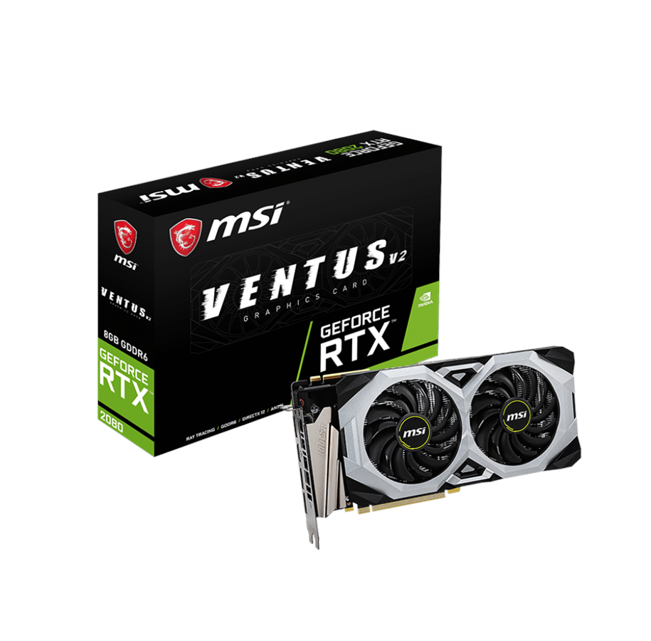 Grafikkort - MSI GeForce RTX 2080 VENTUS V2 - 8GB GDDR6 RAM - Grafikkort - RTX 2080 VENTUS 8G V2