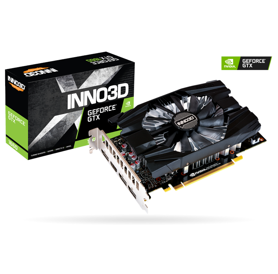 Grafikkort - Inno3D GeForce GTX 1660 Compact X1 - 6GB GDDR5 RAM - Grafikkort - N16601-06D5-1510VA29