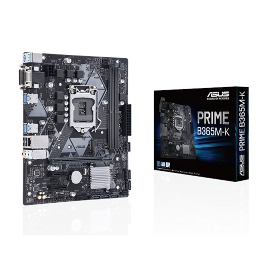 Bundkort - ASUS PRIME B365M-K Bundkort - Intel B365 - Intel LGA1151 socket - DDR4 RAM - Micro-ATX - 90MB10M0-M0EAY0