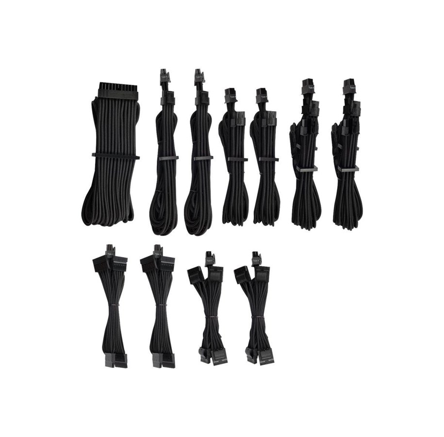 Strømkabel (intern) - Corsair Premium Pro Kit (Type 4 Generation 4) - Sort - CP-8920222