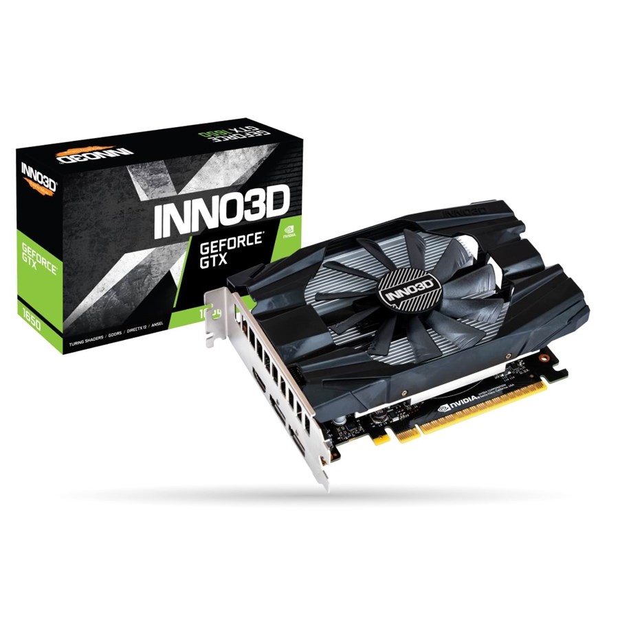 Grafikkort - Inno3D GeForce GTX 1650 Compact X1 - 4GB GDDR5 RAM - Grafikkort - N16501-04D5-1510VA19