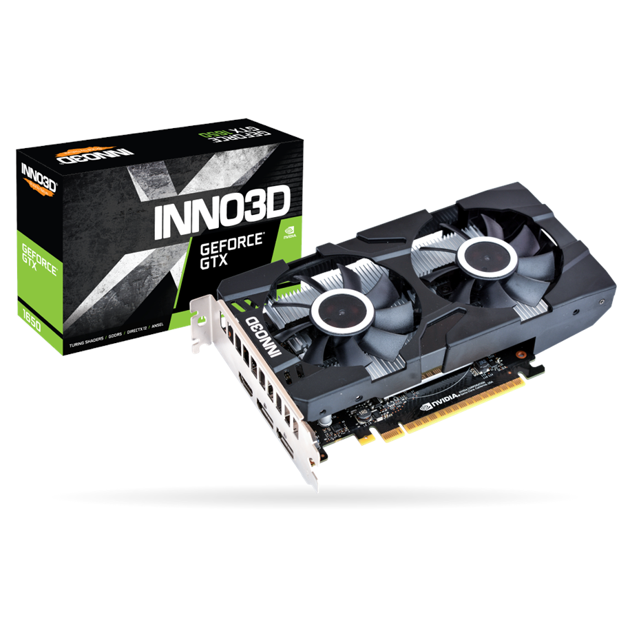 Grafikkort - Inno3D GeForce GTX 1650 X2 OC - 4GB GDDR5 RAM - Grafikkort - N16502-04D5X-1510VA25