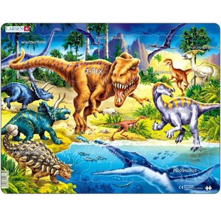 Puslespil - Larsen Puzzles Dinosaurs from the Cretaceous period. - LA-NB3