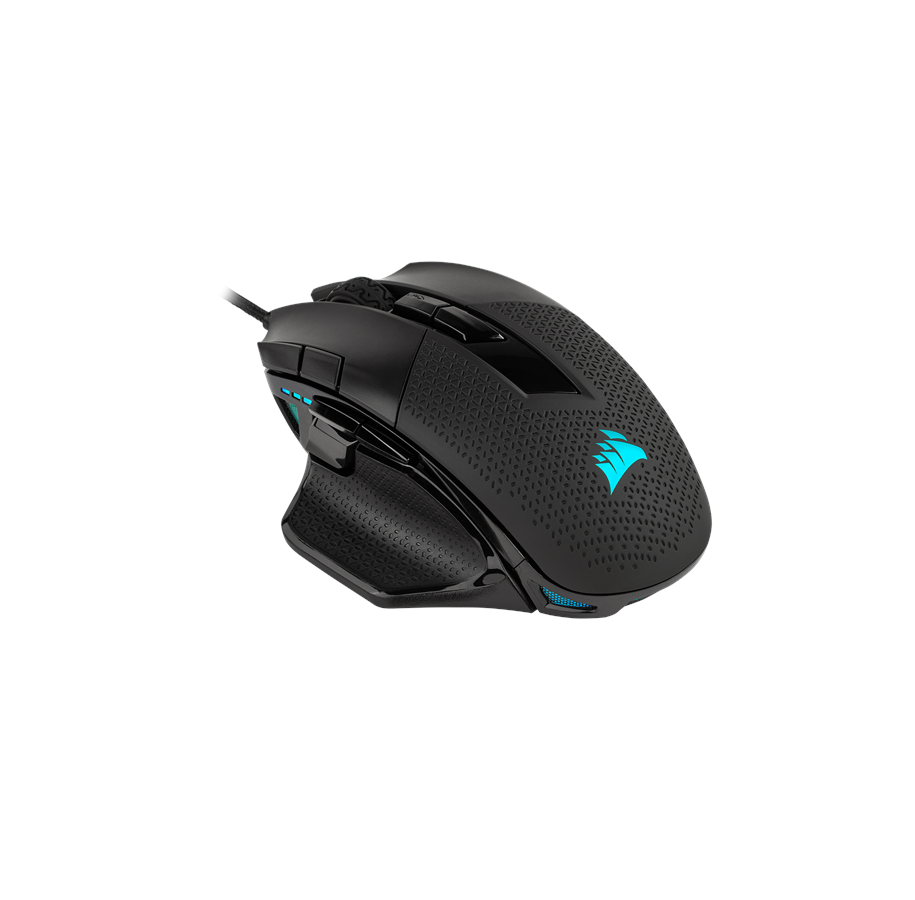 Mus - Corsair Nightsword RGB - Gaming Mus - Optisk - 10 knapper - Sort med RGB lys - CH-9306011-EU