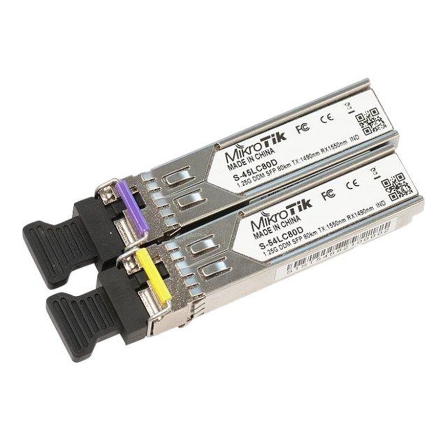 Repeater & Transceiver - MikroTik S-4554LC80D - Kit - SFP (mini-GBIC) transceiver module - S-4554LC80D