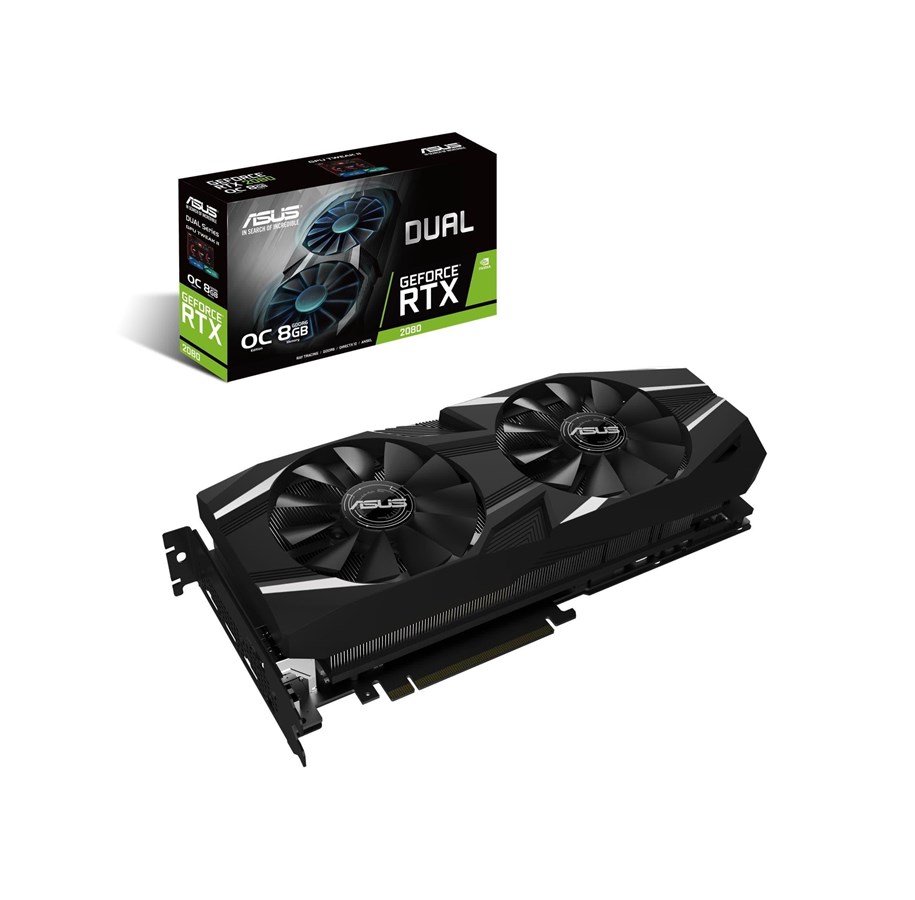 Grafikkort - ASUS GeForce RTX 2080 DUAL OC EVO - 8GB GDDR6 RAM - Grafikkort - 90YV0CL0-M0NM00