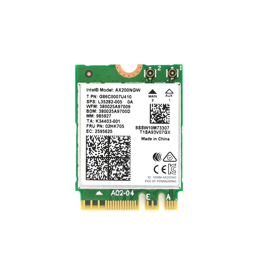 Netværksadapter (netkort, printserver mv.) - Intel AX200 Wi-Fi 6 + BT 5.0 / M.2 2230 / With vPro - AX200.NGWG / 985897