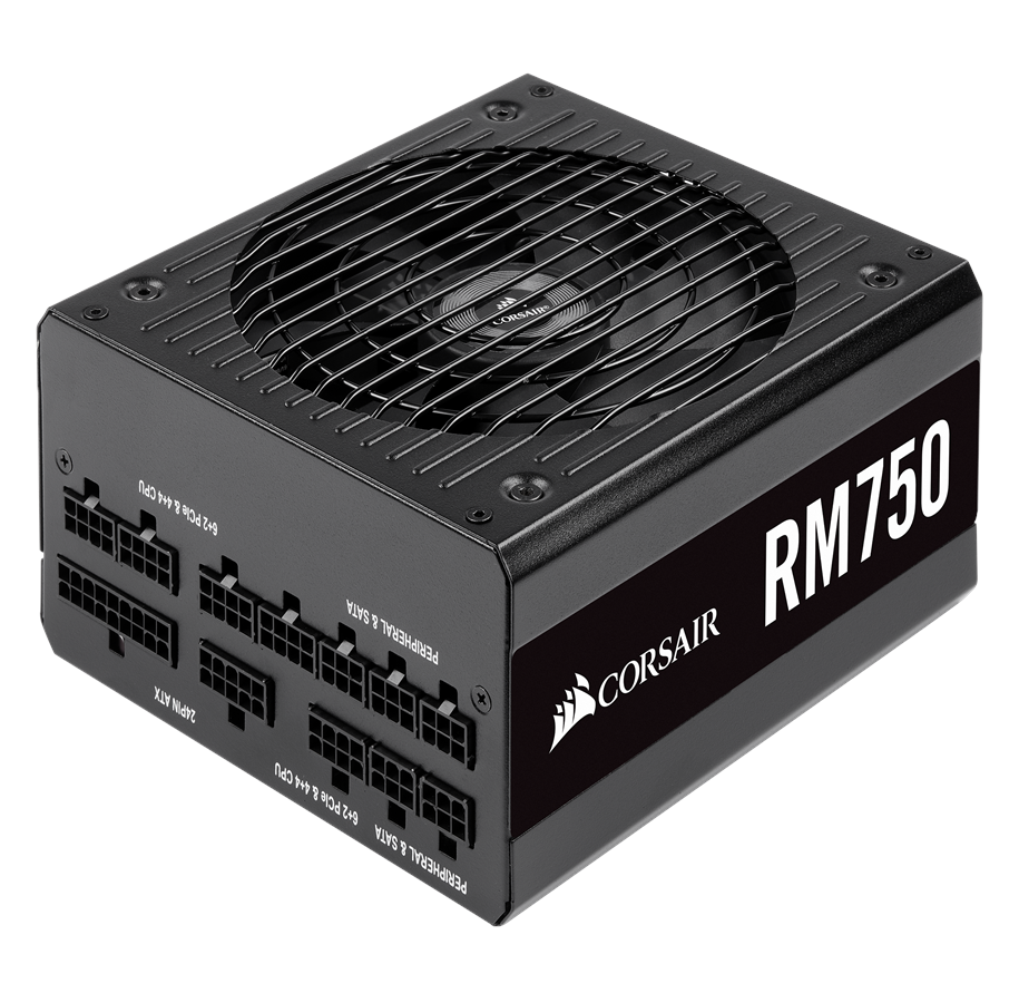 Strømforsyning - Corsair RM750 (2019) Strømforsyning - 750 Watt - 135 mm - ATX - 80 Plus Gold certified - CP-9020195-EU