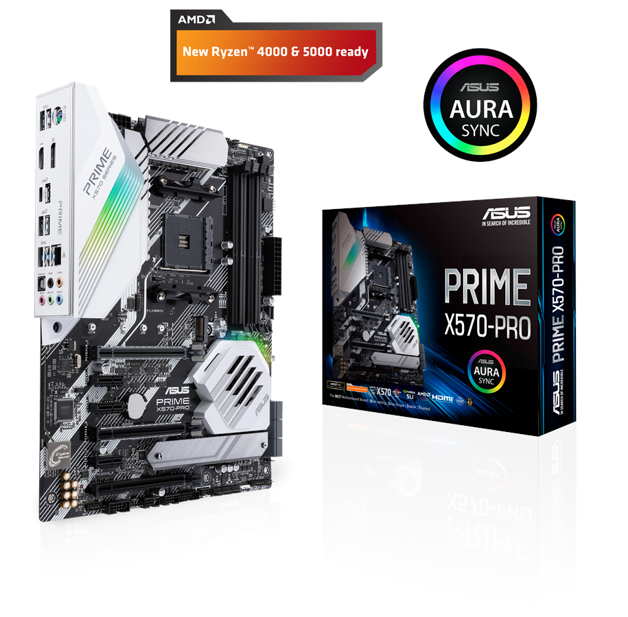 Bundkort - ASUS PRIME X570-PRO Bundkort - AMD X570 - AMD AM4 socket - DDR4 RAM - ATX - 90MB11B0-M0EAY0