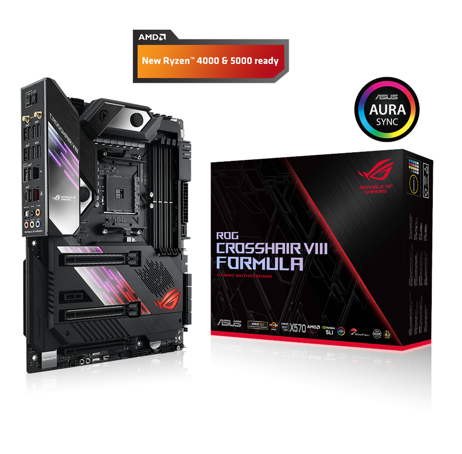 Bundkort - ASUS ROG CROSSHAIR VIII FORMULA Bundkort - AMD X570 - AMD AM4 socket - DDR4 RAM - ATX - 90MB10Z0-M0EAY0